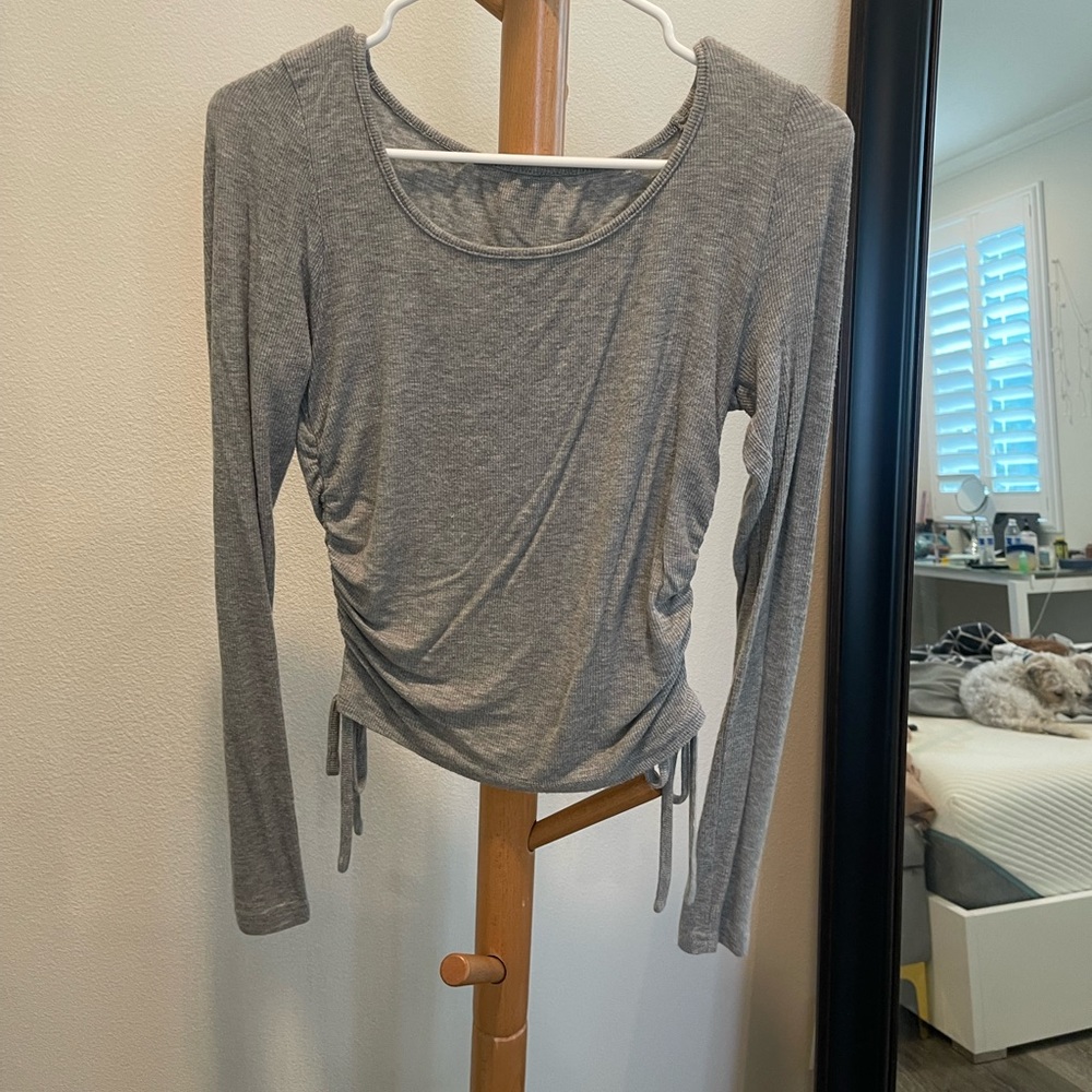 Gray long sleeve top